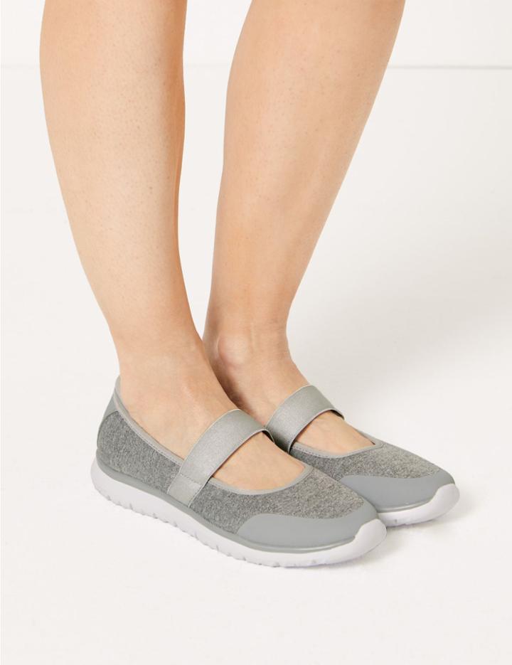 Marks & Spencer Slip-on Trainers Light Grey