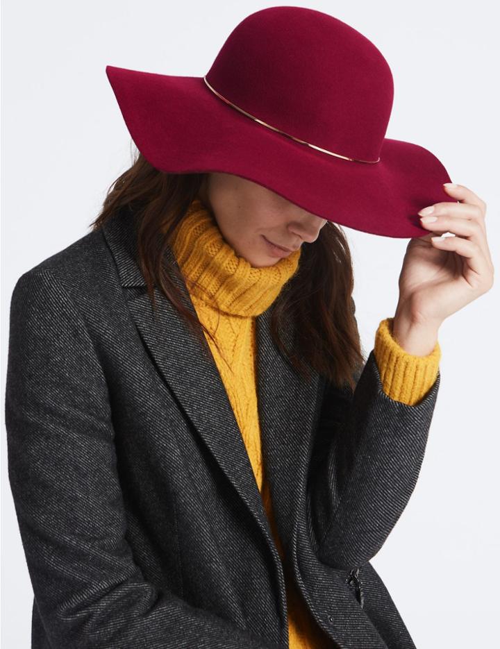 Marks & Spencer Pure Wool Floppy Winter Hat With Thinsulate&trade; Claret