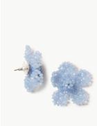 Marks & Spencer Woven Flower Stud Earrings Blue