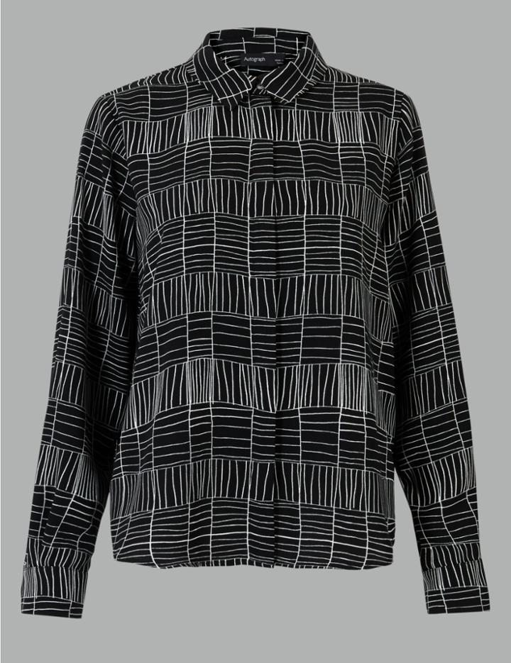 Marks & Spencer Checked Shirt Black Mix