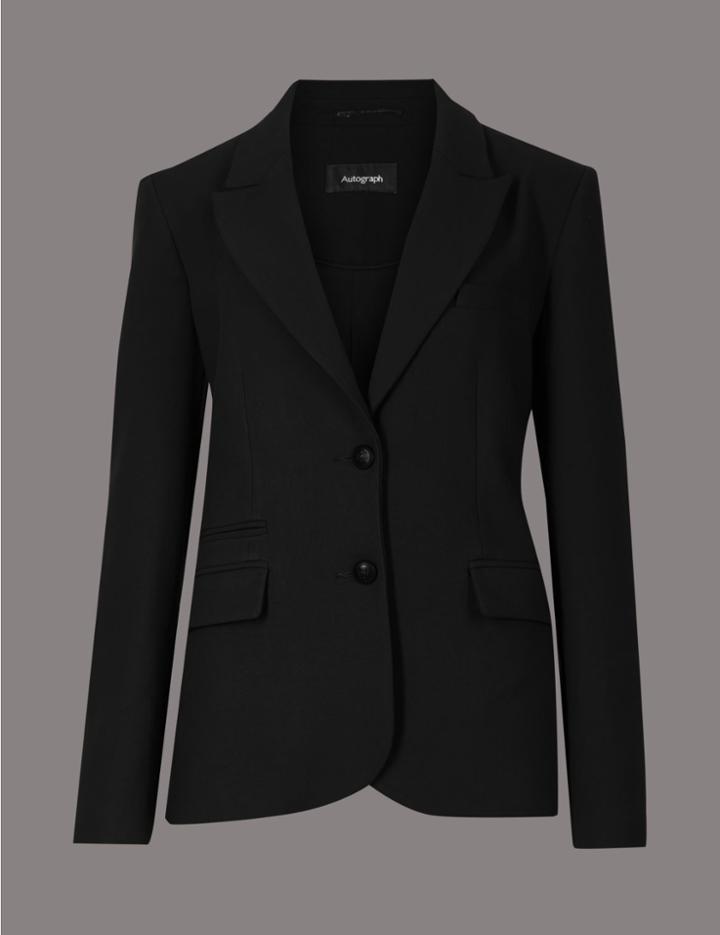 Marks & Spencer Single Breasted 2 Button Blazer Black