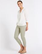 Marks & Spencer Cotton Rich 7/8 Trousers Sage