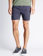 Marks & Spencer Pure Cotton Elastic Waist Shorts Navy
