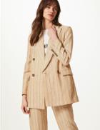 Marks & Spencer Pure Linen Oversized Striped Blazer Multi/neutral