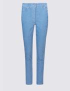 Marks & Spencer Cotton Rich Corduroy Slim Leg Trousers Slate Blue