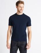 Marks & Spencer Slim Fit Pure Cotton T-shirt With Cool Comfort&trade; Navy