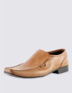 Marks & Spencer Leather Slip-on Loafers Tan