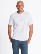 Marks & Spencer Pure Cotton Textured Crew Neck T-shirt White