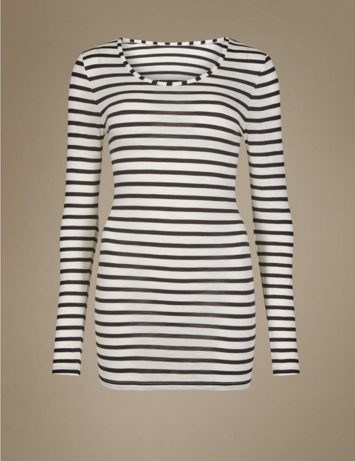 Marks & Spencer Heatgen&trade; Long Sleeve Thermal Tops Black Mix