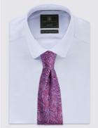 Marks & Spencer Pure Silk Paisley Print Tie Fuchsia Mix
