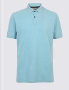 Marks & Spencer Pure Cotton Polo Shirt Aqua Mix