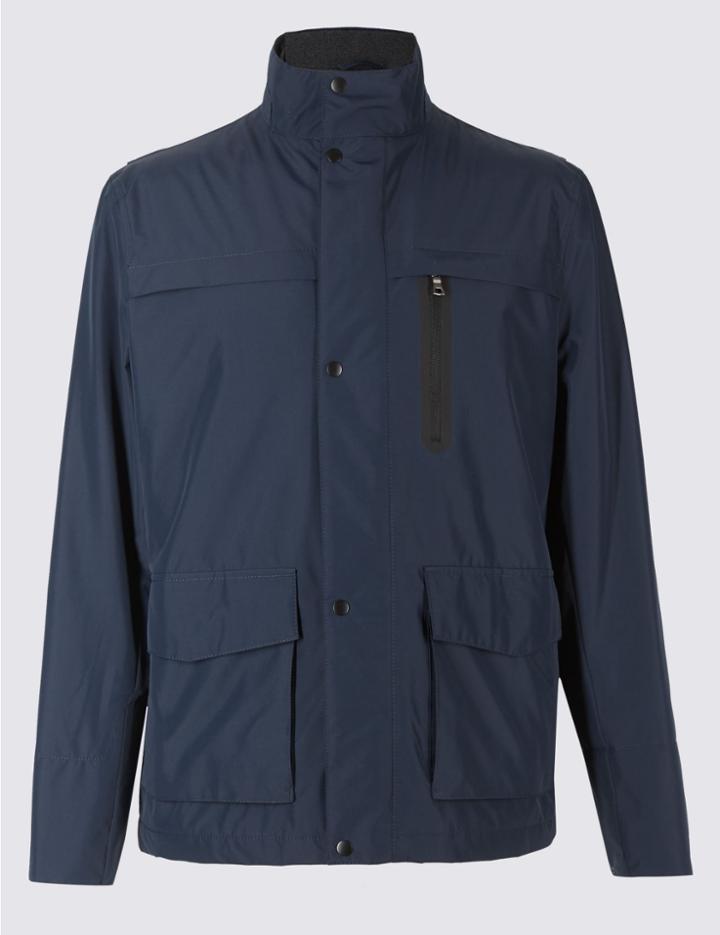 Marks & Spencer Patch Pocket Jacket With Stormwear&trade; Navy