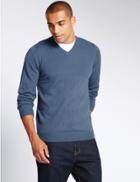 Marks & Spencer V-neck Jumper Indigo