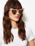 Marks & Spencer Heart Aviator Sunglasses Gold Mix