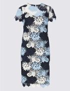 Marks & Spencer Petite Lace Short Sleeve Bodycon Dress Multi