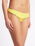 Marks & Spencer Ruffle Hipster Bikini Bottoms Yellow