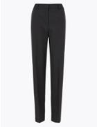 Marks & Spencer Freya Wool Blend Relaxed Trousers Black