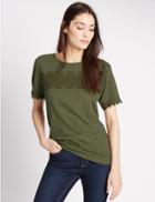 Marks & Spencer Pure Cotton Short Sleeve T-shirt Khaki