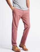 Marks & Spencer Straight Fit Pure Cotton Chinos Dusky Pink