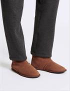 Marks & Spencer Suede Pull-on Slipper Boots With Freshfeet&trade; Tan