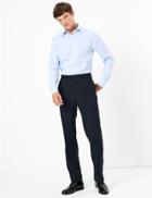 Marks & Spencer Regular Fit Trousers With Stretch Navy