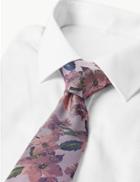 Marks & Spencer Pure Silk Floral Tie Rose Mix
