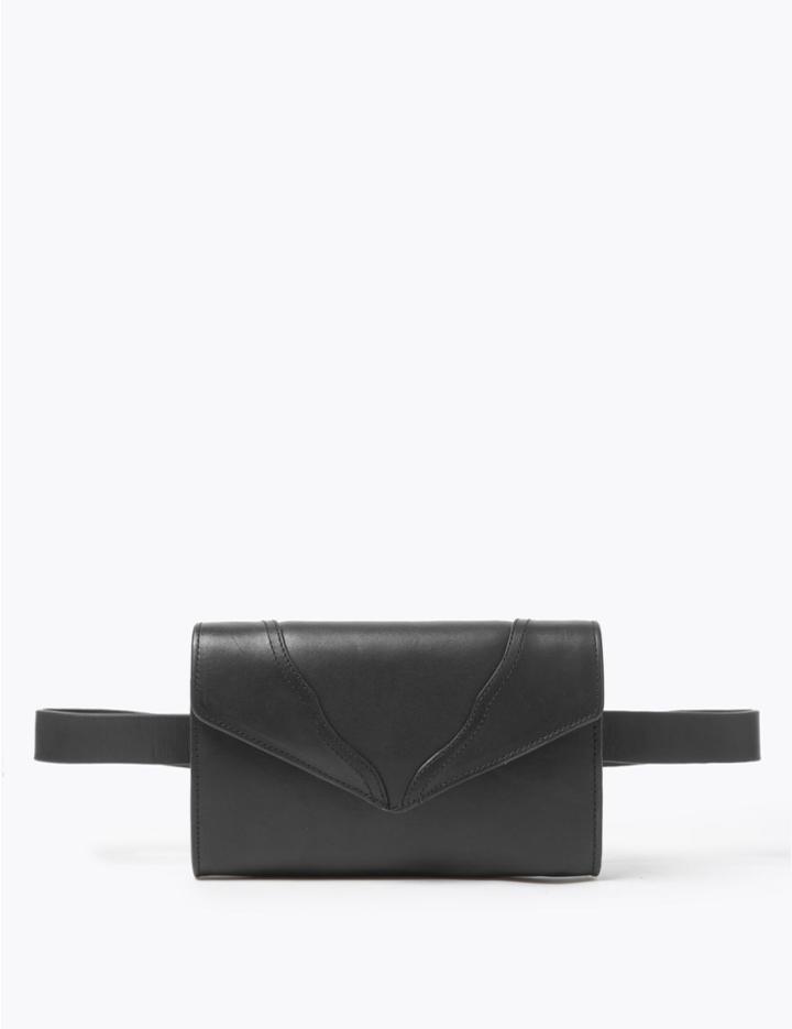 Marks & Spencer Leather Western Bum Bag Black