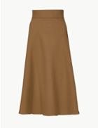 Marks & Spencer A-line Midi Skirt Camel