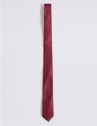 Marks & Spencer Textured Tie Cranberry