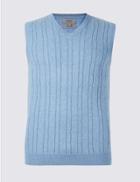 Marks & Spencer Pure Cotton Textured Slipover Jumper Chambray