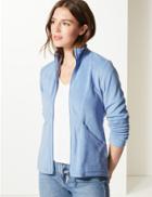 Marks & Spencer Panelled Fleece Jacket Periwinkle