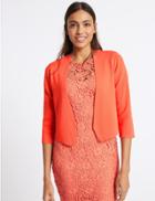 Marks & Spencer Open Front Cardigan Coral