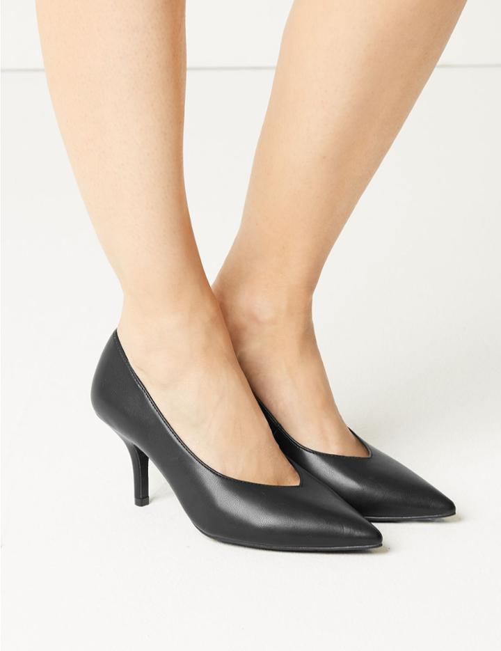 Marks & Spencer Stiletto Heel High Cut Court Shoes