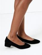 Marks & Spencer Suede Round Toe Court Shoes