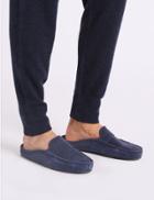Marks & Spencer Suede Slip-on Mule Slippers With Freshfeet&trade; Navy