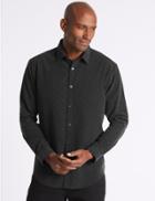 Marks & Spencer Easy Care Modal Rich Paisley Print Shirt Black