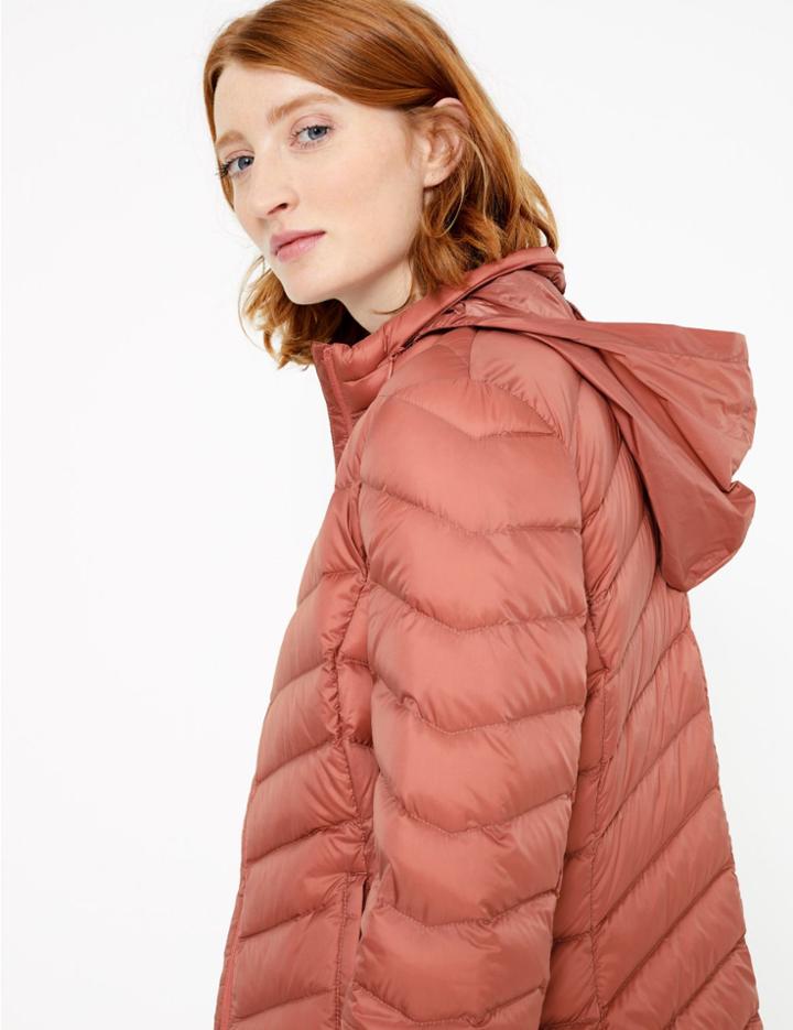 Marks & Spencer Padded Chevron Jacket Terracotta