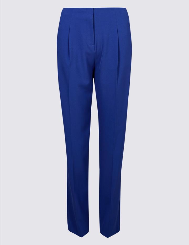 Marks & Spencer Tapered Leg Trousers Royal Blue