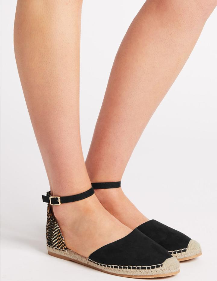 Marks & Spencer Two Part Espadrilles Black