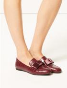 Marks & Spencer Square Toe Loafers Wine