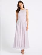 Marks & Spencer Lace Chiffon Maxi Dress Pink