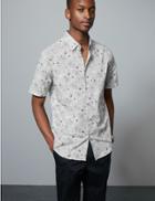 Marks & Spencer Pure Cotton Floral Print Shirt White