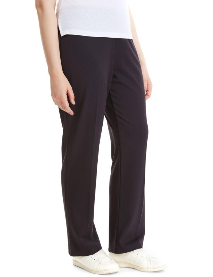 Marks & Spencer Plus Slim Leg Trousers Dark Navy