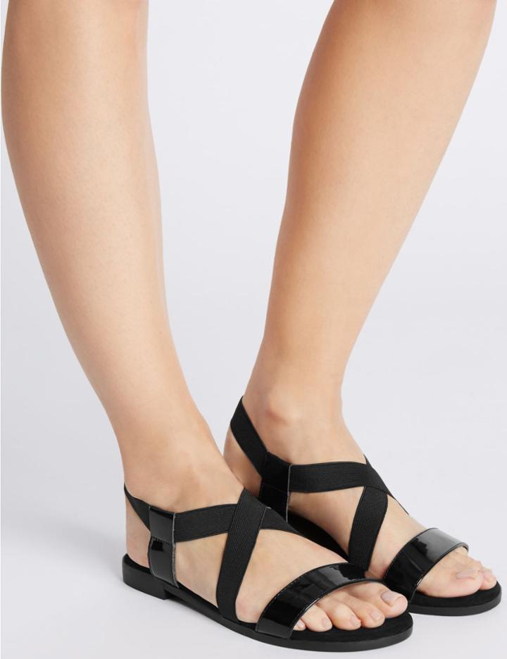 Marks & Spencer Block Heel Sandals With Insolia Flex&reg; Black