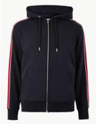 Marks & Spencer Pure Cotton Hooded Sweatshirt Navy
