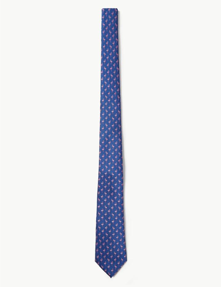 Marks & Spencer Flamingo Tie Blue Mix