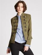 Marks & Spencer Military Bandstand Jacket Khaki Mix