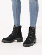 Marks & Spencer Lace Up Hiker Ankle Boots Black