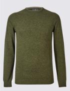 Marks & Spencer Merino Wool Rich Crew Neck Jumper Teal Green