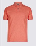 Marks & Spencer Slim Fit Pure Cotton Polo Shirt Flame